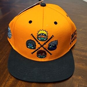 TEENAGE MUTANT NINJA TURTLES Orange and Black Embroidered Characters ADJUSTABLE